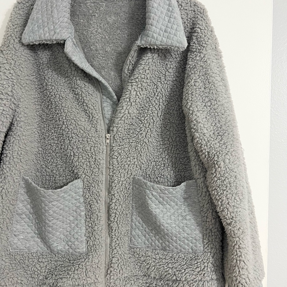 Faux fur lightweight jacket